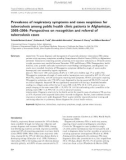 Prevalence of respiratory symptoms and cases suspicious for tuberculosis among public health clinic patients in Afghanistan, 2005–2006: Perspectives on recognition and referral of tuberculosis cases