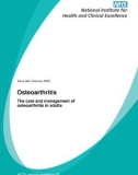 Osteoarthritis The care and management of osteoarthritis in adults