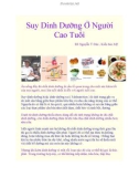 Suy dinh dưỡng ở người cao tuổi