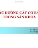 CÁC ĐƯỜNG CẮT CƠ BẢN TRONG SẢN KHOA