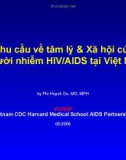 Nhu cầu về tâm lý & Xã hội của người nhiễm HIV/AIDS tại Việt Nam