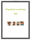 Bí quyết cho con bú đúng cách