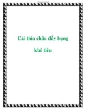 Cải thìa chữa đầy bụng khó tiêu