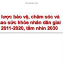 Chiến lược bảo vệ, chăm sóc và nâng cao sức khỏe nhân dân giai đoạn 2011-2020, tầm nhìn 2030