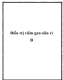 Điều trị viêm gan siêu vi B