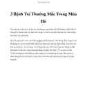 3 Bệnh Trẻ Thường Mắc Trong Mùa Hè