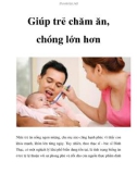 Giúp trẻ chăm ăn, chóng lớn hơn