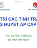 Bài giảng: Xử trí các tình trạng tăng huyết áp cấp cứu