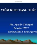 Bài giảng Y học cổ truyền: Viêm khớp dạng thấp - ThS. Nguyễn Bích Hạnh (ĐH Y khoa Thái Nguyên)