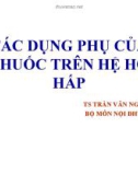 Bài giảng Tác dụng phụ của thuốc trên hệ hô hấp - TS. Trần Văn Ngọc