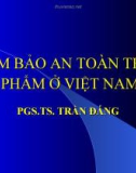 Bài giảng Đảm bảo an toàn thực phẩm ở Việt Nam - PGS.TS. Trần Đáng