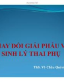 Bài giảng Thay đổi giải phẫu và sinh lý thai phụ - ThS. Võ Châu Quỳnh Anh