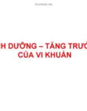 Bài giảng Dinh dưỡng-tăng trưởng của vi khuẩn