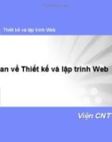 Bài giảng Thiết kế và lập trình Web - Bài 1: Tổng quan về Thiết kế và lập trình Web