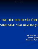 Bài giảng Điều trị tiêu sợi huyết ở bệnh nhân nhồi máu não giai đoạn cấp - BS. Mai Duy Tôn