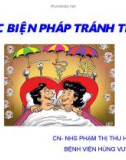 Bài giảng Các biện pháp tránh thai - Phạm Thị Thu Hương