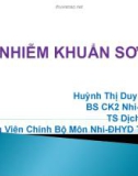 Bài giảng Nhiễm khuẩn sơ sinh - BS. Huỳnh Thị Duy Hương