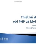 Bài giảng Thiết kế Web: Chương 8 - Thiết kế Web với PHP và MySQL