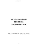 Bài giảng chuyên đề bệnh học: Thoái hóa khớp - TS. Đoàn Văn Đệ (Học viện Quân Y)