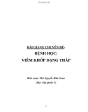 Bài giảng chuyên đề bệnh học: Viêm khớp dạng thấp - ThS. Nguyễn Hữu Xoan