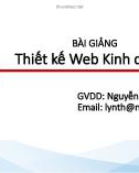 Bài giảng Thiết kế web kinh doanh: Chương 1 - Nguyễn Thị Hương Lý