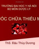 Bài giảng Thuốc chữa thiếu máu - ThS. Đậu Thùy Dương