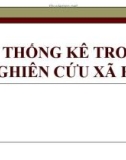 Bài giảng Thống kê trong nghiên cứu khoa học xã hội: Chương 3 - Nguyễn Công Nhựt