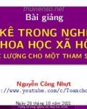 Bài giảng Thống kê trong nghiên cứu khoa học xã hội: Chương 5 - Nguyễn Công Nhựt