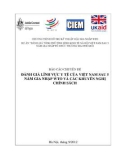 Báo cáo chuyên đề: Đánh giá lĩnh vực y tế của Việt Nam sau 5 năm gia nhập WTO và các khuyến nghị chính sách