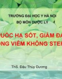 Bài giảng Thuốc hạ sốt, giảm đau, chống viêm không steroid - ThS. Đậu Thùy Dương