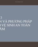 Bài giảng Vệ sinh an toàn thực phẩm: Chương 3.1 - Lê Thùy Linh