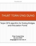 Bài giảng Thuật toán ứng dụng: Tarjan DFS algorithm for finding bridges and articulation points