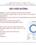 Bài giảng Đái tháo đường - Trường Đại học Duy Tân