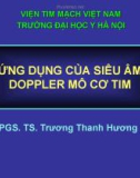 Bài giảng Ứng dụng của siêu âm doppler mô cơ tim