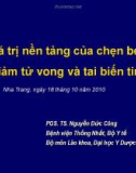 Bài giảng Giá trị nền tảng của chẹn beta trong giảm tử vong và tai biến tim mạch