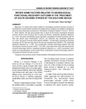 Review some factors related to neurological functional recovery outcome in the treatment of acute ischemic stroke by the solitaire device