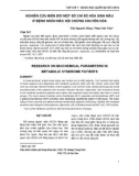 Nghiên cứu biến đổi một số chỉ số hóa sinh máu ở bệnh nhân mắc hội chứng chuyển hóa