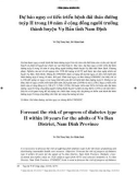Dự báo nguy cơ tiến triển bệnh đái tháo đường tuýp ii trong 10 năm ở cộng đồng người trưởng thành huyện vụ bản tỉnh Nam Định