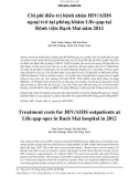 Chi phí điều trị bệnh nhân HIV/AIDS ngoại trú tại phòng khám Life-gap tại Bệnh viện Bạch Mai năm 2012