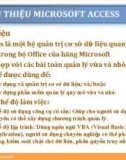 Bài giảng Tin học cơ sở 3 bài 2: Giới thiệu Microsoft Access