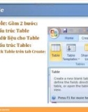 Bài giảng Tin học cơ sở 3 bài 3: Table and relation