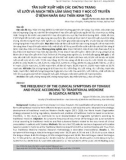 Tần suất xuất hiện các chứng trạng về lưỡi và mạch trên lâm sàng theo y học cổ truyền ở bệnh nhân đau thần kinh tọa