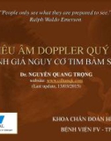 Bài giảng Siêu âm doppler qúy II đánh giá nguy cơ tim bẩm sinh