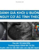 Bài giảng Siêu âm đánh giá khối u buồng trứng tính theo nguy cơ ác tính theo IOTA