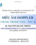 Bài giảng Siêu âm dopper ứng dụng trong sản phụ khoa