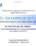 Bài giảng Siêu âm doppler quý I-II đánh giá nguy cơ tiền sản giật