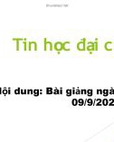 Bài giảng Tin học đại cương - Chương 2: Sử dụng máy tính cơ bản