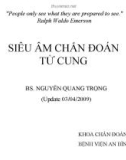 Bài giảng Siêu âm chẩn đoán tử cung - BS Nguyễn Quang Trọng