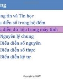 Bài giảng Tin học đại cương (Phần 1): Bài 1.3 - Biểu diễn dữ liệu trong máy tính