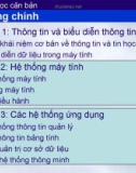 Bài giảng Tin học đại cương (Phần 1: Tin học căn bản): Chương 3 - Viện Công nghệ Thông tin & Truyền thông